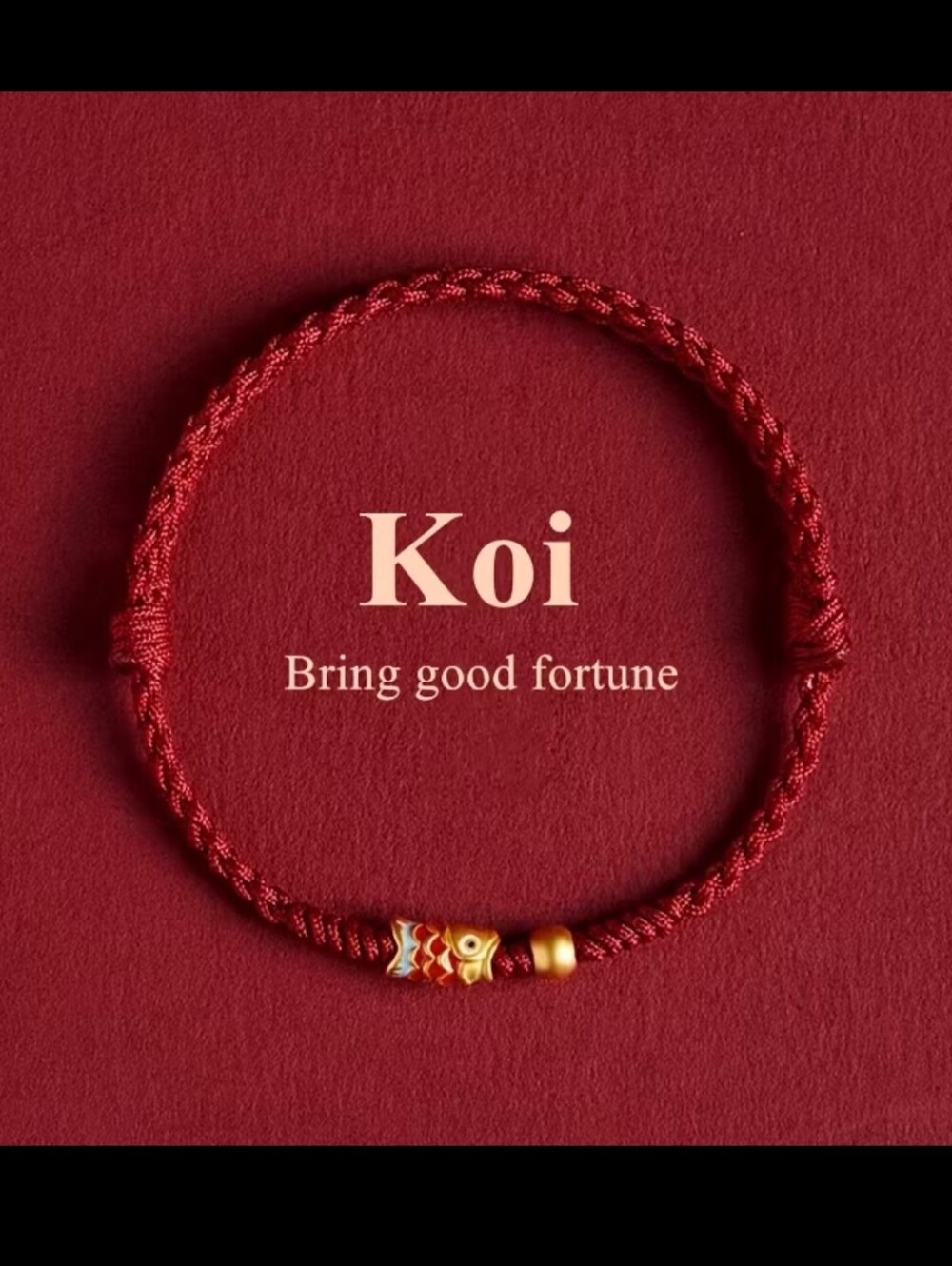 2/16🎈Hand-woven Koi Fish Bracelet with a Goldfish Pendant